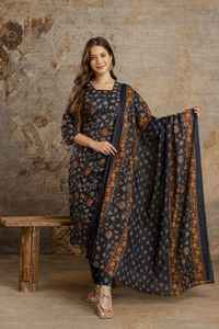 Conjunto de Kurtis de algodón informal a la moda Pent Dupatta para mujer colecciones de ropa de Festival diario estilo Formal readymade indio pakistaní - Product Image 5