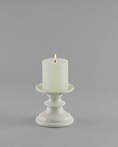 เชิงเทียนที่มีฐานหินอ่อนสีขาวที่สง่างามแท่นเทียนเรียว - Product Image 3