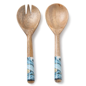 El juego de cubiertos de madera de mango natural hecho a mano ecológico más vendido incluye cucharas y tenedores para bodas y restaurantes - Product Image 3