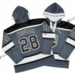 Maillot de hockey sur glace personnalisé en gros, impression par sublimation, logo, design d'équipe, maillot de hockey pour jeunes, sweat-shirt - Product Image 4