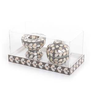 Bakhoor Brûleur Set Nacre Incrustation Plateaux et Brûleur d'encens Bakhoor Set au Prix de Gros Style Arabe Arabe Boîte Medkhan - Product Image 1