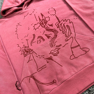 Nouveau sweat à capuche unisexe imprimé bouffant avec logo personnalisé élégant 100% coton sweat à capuche zippé épais sweat à capuche zippé complet sweats à capuche imprimés bouffants - Product Image 5