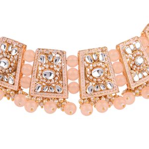 Indian Jewelry Bollywood Faux Pearl <b>Crystal</b> Choker Kundan Necklace Earrings Wedding Jewelry <b>Set</b> - Product Image 5