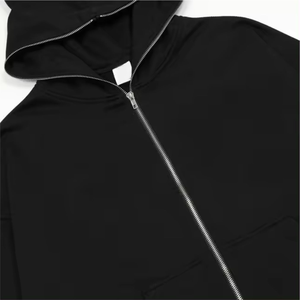 OEM Zip up Hombres Face Cover Cremallera Sudadera con capucha Impresión gráfica Full Zip Up Sudadera con capucha Logotipo personalizado 3D Espuma Puff Serigrafía Sudadera con capucha para hombres - Product Image 6