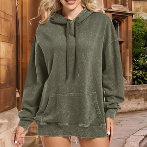 Sudadera con Capucha Lavada al Ácido Personalizada para Hombre, Ropa Urbana Estampada con Capucha, 100% Algodón, Forro Polar Impermeable para Invierno - Precio Económico - Product Image 3