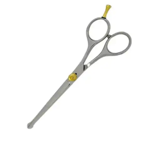 Juego de tijeras profesionales de acero inoxidable para el cuidado de mascotas, herramienta 7,5, tijera recta de adelgazamiento con punta redonda de seguridad - Product Image 1