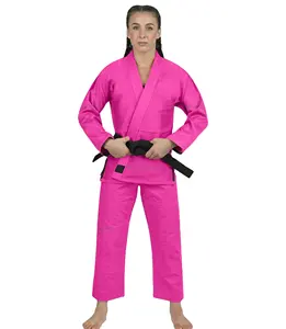 Womens spezielle brasilia nische Jiu Jitsu Uniform Pink maßge schneiderte Bjj Kimono mit bester Qualität Design auf Großhandels preis niedrige MOQ