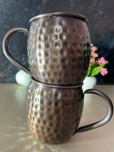 Handmade Rắn Đồng Moscow Mule Mug-Đôi Tường Cách Nhiệt cốc cà phê với thiết kế tối giản-Bao gồm Quà Tặng thủy tinh miễn phí - Product Image 5