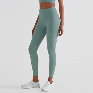 กางเกงเลกกิ้งโยคะเอวสูงไร้ตะเข็บแบบลำลอง ระบายอากาศได้ดี ทนต่อการเกี่ยวขาด น้ำหนักเบา ผลิตจากผ้าสแปนเด็กซ์/ไนลอน สำหรับผู้หญิง ขายส่ง - Product Image 4