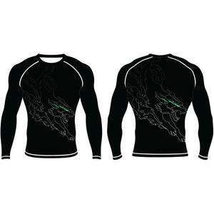 เสื้อไนลอน BJJ ป้องกันผดผื่นป้องกันรังสียูวียาวเสื้อบีบอัดกันยูวีทนทานออกแบบได้ตามต้องการระบายอากาศและใส่สบาย - Product Image 3