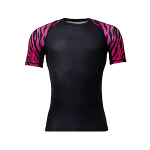 Rashguards à manches courtes pour hommes de taille personnalisée Chemises compressées de haute qualité pour MMA et BJJ Swim - Product Image 1