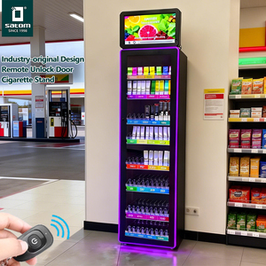 Exhibidor de Cigarrillos con Puerta de Vidrio y Control Remoto, con Conexión Wifi y Función de Reproducción de Video para Tiendas y <span class=keywords><strong>Gasolineras</strong></span> - Product Image 1