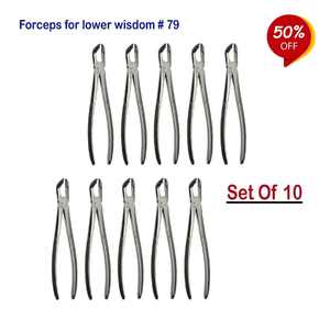 ชุดคีมถอนฟันสแตนเลส10ชิ้นแบบแมนนวลชุดผ่าตัดช่องปากฟันกรามน้อยที่สาม79 - Product Image 1