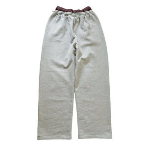 Nouveaux pantalons de survêtement à double taille de haute qualité avec molleton 100% coton épais, logo personnalisé - Product Image 2