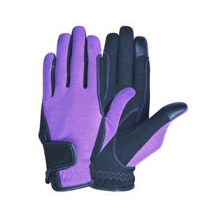 Gants d'équitation d'hiver haut de gamme en cuir, à doigts entiers, avec sangle de poignet réglable, antidérapants, unisexes pour adultes - Product Image 1
