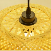 Abat-jour tissé en bambou pour la décoration intérieure, meilleure décoration classique, vente chaude en suspension