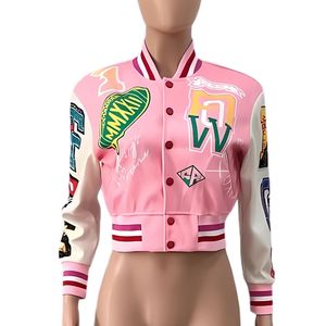 Chaqueta de béisbol universitaria con bordado de chenilla de lana personalizada, chaqueta universitaria informal abullonada para hombres y mujeres, patrón de lona del fabricante - Product Image 1