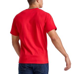 Heavyweight 210g Men's <b>T</b>-<b>shirts</b> <b>With</b> <b>Pocket</b> Regular Fit Breathable Short Sleeve <b>With</b> Silk Screen Printing Soft <b>T</b>-<b>Shirts</b> For Men - Product Image 2