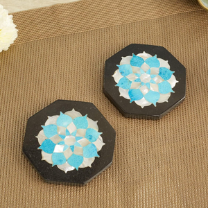 Posavasos de Lujo Hecho a Mano con Incrustaciones de Nácar para Té y Café, para Uso en el Hogar y Restaurantes - Product Image 1