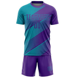 Ropa deportiva de entrenamiento de manga corta con logotipo personalizado uniforme de fútbol transpirable con servicio OEM ropa de fútbol - Product Image 2