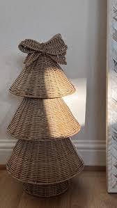 Sapins de Noël en rotin vintage de qualité supérieure tissés à la main avec un nœud et du thé sur le dessus, décoration de Noël, meilleur choix pour la décoration de la maison - Product Image 4
