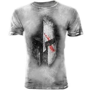 Nouveau design, logo personnalisé, t-shirts pour hommes à manches courtes, couleur unie, 100% coton tricoté, impression numérique, respirant - Product Image 4