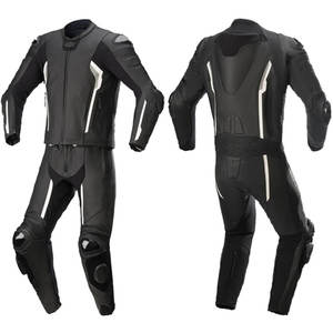 Classic Racing Style Windproof Winter Leather Motorbike Suit Custom Printed Design Protective Gear for <b>Road</b> Track Performance - Product Image 4