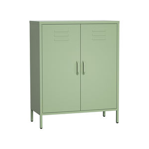Buffet de cuisine en métal vert de luxe Buffet de rangement avec revêtement en poudre électrostatique Usage domestique - Product Image 1