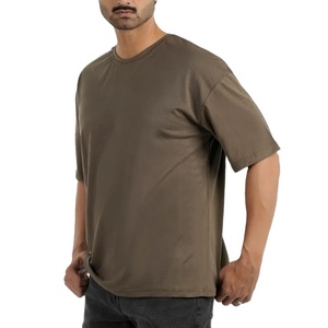 เสื้อยืดคอกลมแขนสั้นทรงหลวม แห้งเร็ว คุณภาพสูง ผลิตแบบ OEM/ODM เป็นมิตรกับสิ่งแวดล้อม ผ้าทอ สีพื้น รับสกรีนโลโก้ - Product Image 5