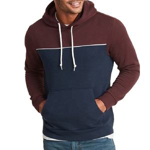 2025 nouveau OEM 500 grammes haute qualité pull à capuche hommes 100% coton bouffée imprimé poches kangourou noir imprimé sweats à capuche basiques - Product Image 5