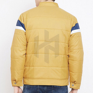 2025 hommes Style personnalisé hiver bouffantes vestes col montant avant Logo Polyester tissu manches longues en gros - Product Image 2