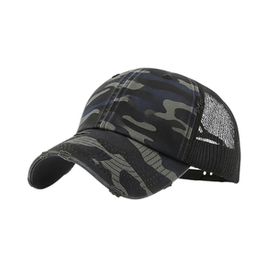 Sombrero de camionero estructurado de 6 paneles al por mayor, gorra curvada Snapback impresión Digital camuflaje, gorra blanca desgastada personalizada para gorra de caza - Product Image 4