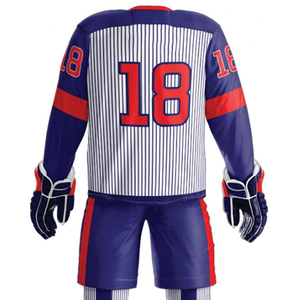 Jersey de Hockey sobre Hielo Personalizado con Impresión Digital, Transpirable, Manga Larga, Cuello en V, Estilo Encaje, Diseño de Logotipo Personalizado, Uniforme de Equipo - Product Image 2