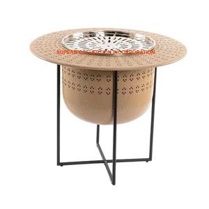 Gold hammered Luxury Dallah <b>Heater</b> Stainless Steel For Dallah <b>Heating</b> Arabian Style Made in India Hot Selling and High Quality - Product Image 4