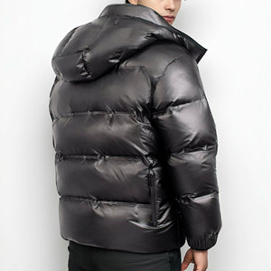 แจ็กเก็ตแบบขนเป็ดผ้ายีนส์สำหรับผู้ชายสไตล์วินเทจซิปยืนกันน้ำหน้าหนาวบุฟองน้ำทำความสะอาดได้ตามต้องการ - Product Image 6