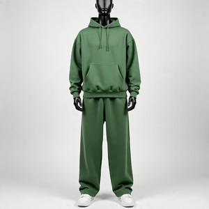 2025 Design Custom Brand Logo Tracksuit <b>Sets</b> 2 Piece Luxury Wear 100% Cotton Fleece Heavyweight Hoodies & Sweatsuits - Product Image 5