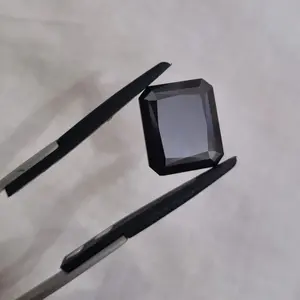 จี้เพชรโมอิสสีดำมรกต22.70ct ขนาด15.50*18มม. เจียระไนอย่างดีเยี่ยม20มม. สร้างเครื่องประดับตามสั่งขนาด8มม. - Product Image 2