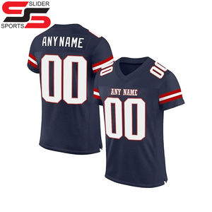 เสื้อเจอร์ซีย์ฟุตบอลอเมริกัน100% ผ้าโพลีเอสเตอร์ระบายอากาศออกแบบโลโก้ได้ตามต้องการ - Product Image 5