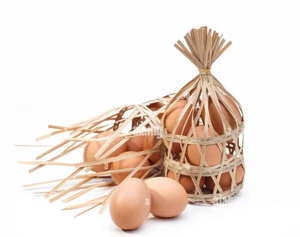 ตะกร้าใส่ไข่ทำจากไม้ไผ่สานมือสำหรับใส่ไข่ผลไม้หรือของตกแต่งบ้าน - Product Image 2