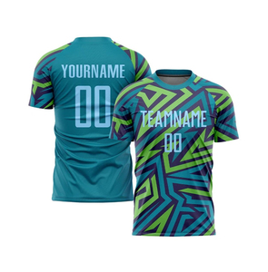 Maillot de football unisexe en polyester sublimé, style haut de gamme, équipement de football avec logos d'équipe personnalisés et noms imprimés - Product Image 3