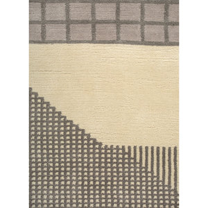 Aiwl-3072 <b>Boho</b> Style Geometric & Abstract Pattern Hand Knotted Wool <b>Rug</b> in Grey & Black for Home-for Living Room Bedroom Hallway - Product Image 3