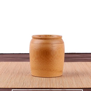 Luxury Kitchen Accessories Canister Set Eco Friendly <b>Bamboo</b> Tube Jar <b>Containers</b> With Lid Factory Price - Product Image 4