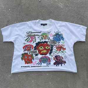 Kivotech เสื้อยืดผ้าฝ้าย100% สำหรับผู้ชายเสื้อยืดฮิปฮอปสีขาวแบบกำหนดเอง - Product Image 4