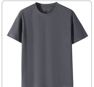 OEM personalizado Camiseta de manga corta para los hombres en verano de color sólido de algodón casual cuello redondo - Product Image 2