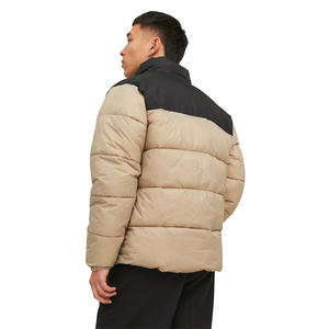 Servicio OEM Chaquetas acolchadas de color negro y piel Cremallera Hasta dos bolsillos Ropa de calle Chaqueta de invierno cálida para hombres adultos de invierno - Product Image 2