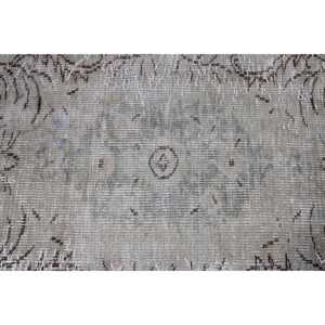 พรมวินเทจสไตล์ตุรกี ขนาด 4.5x8.7 ฟุต พรมลายทางสีเทาน้ำตาล - Product Image 4