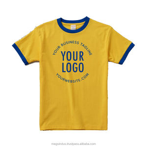 100% algodón suave de alta calidad Unisex de talla grande camiseta para hombres logotipo personalizado cuello sublimación impresión Color sólido tejido en blanco - Product Image 1