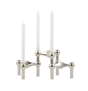 Porte-bougie géométrique en métal avec support à 4 piliers et cadres rectangulaires imbriqués Pièce maîtresse sculpturale pour décor festif - Product Image 4