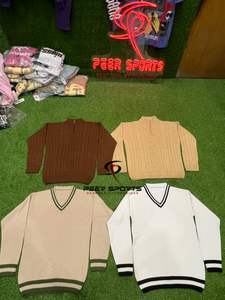 High Demand Men's 100% Cotton Anti-Pilling Embossed <b>Pullover</b> <b>Sweater</b> with Front Logo Custom Design Winter Wear Made in Pakistan - Product Image 2