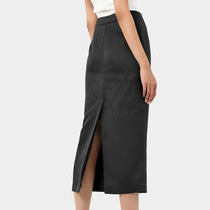 Conjunto de Blazer y Falda Lápiz de Manga Larga para Mujer, 100% Algodón, Transpirable, Traje de Negocios, Ropa de Oficina - Product Image 3